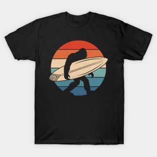 Surfing Bigfoot Sunset T-Shirt